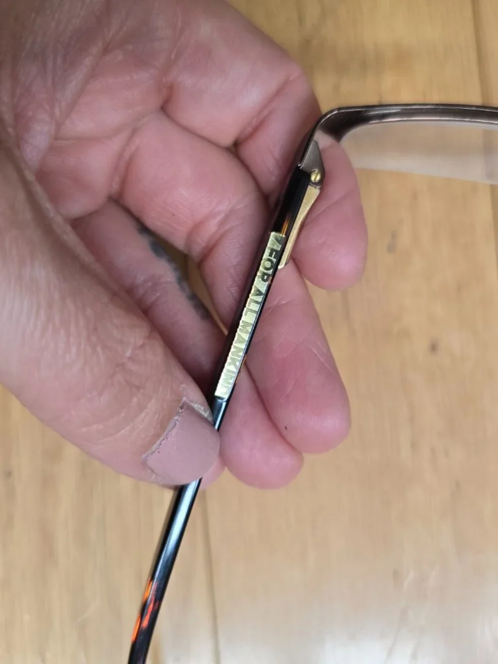 7 for All Mankind | Y2K retro semi rimless tortoise academia eye glasses